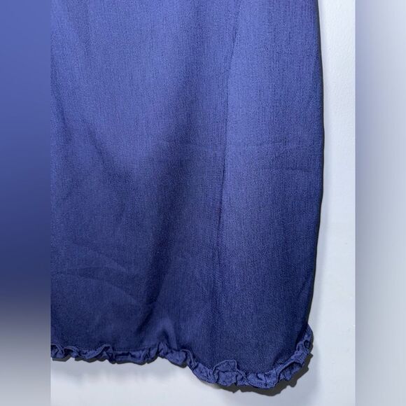 Superdown arabella ruffle mini dress in navy blue Size Medium EUC party holiday - Picture 4 of 8